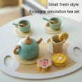 thumbnail image 3 of Children‘s Simulation Home Tea Set Dessert Set Amusement Park Role-playing Early Childhood Education Wooden  Kitchen Toy Gift, 3 of 7