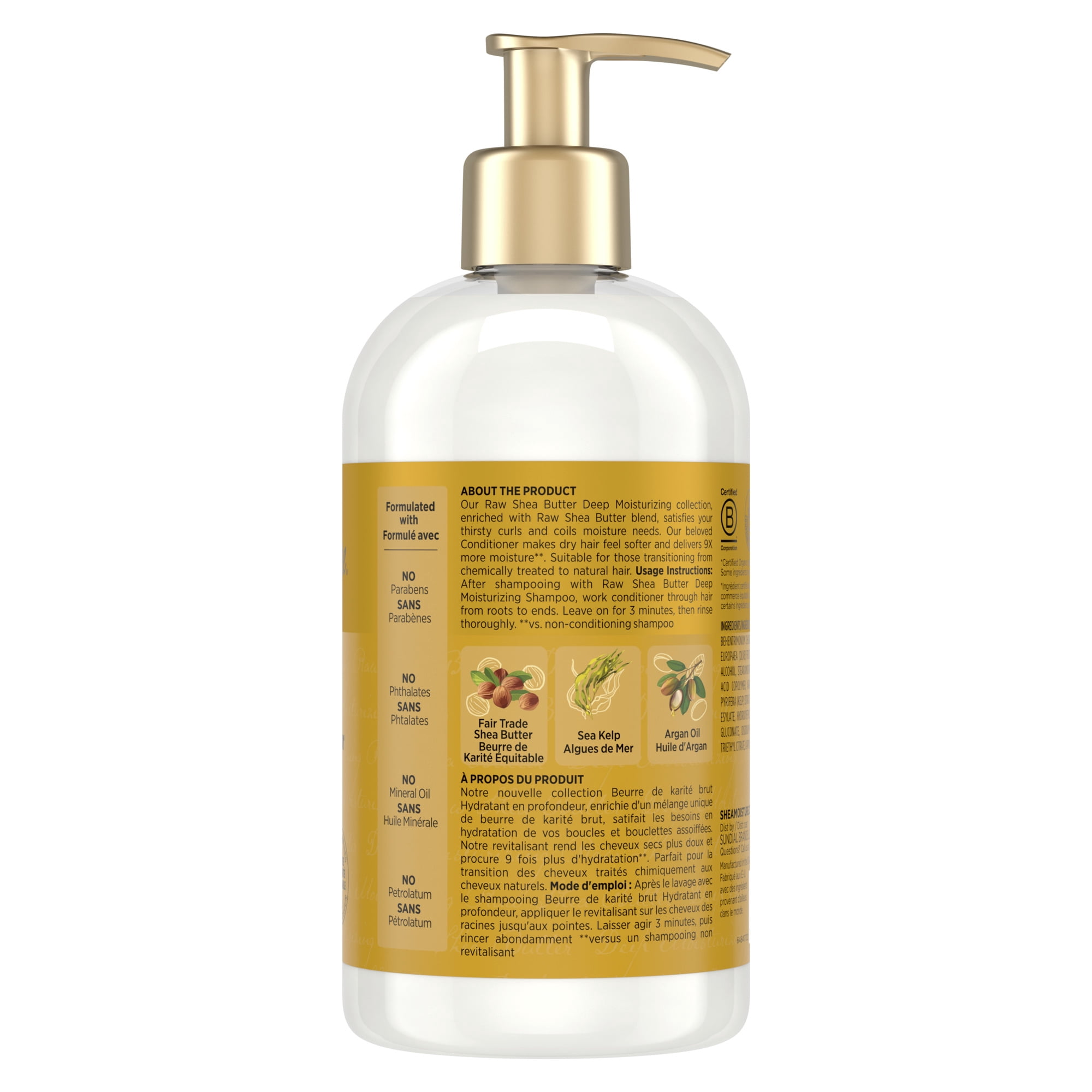 SheaMoisture Revitalisant Hydratant en Profondeur Beurre de Karité Brut pour Cheveux Secs, 384 ml