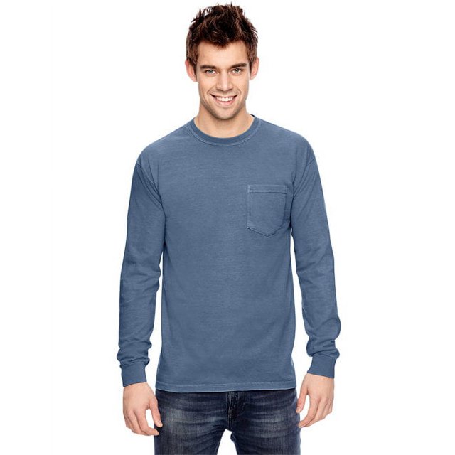 Comfort Colors T-Shirt à Manches Longues pour Adulte avec Poche