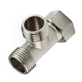 thumbnail image 2 of Luckyn 2 Pcs Toilet 304 Copper T Adapter G1/2" T-Valve For Bath Bidet Sprayer Shower,Silver, 2 of 10