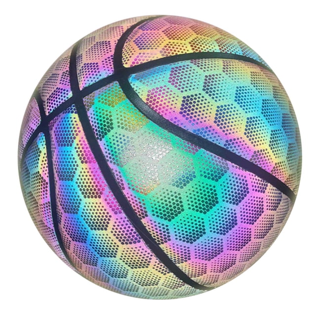 Reflective Basketball Wear-resistant Cool Glowing Luminous Colorful Basketball for Adults