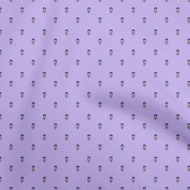 oneOone Rayon Medium Purple Fabric Asian Block Sewing Material Print Fabric By The Yard 56 Inch Wide