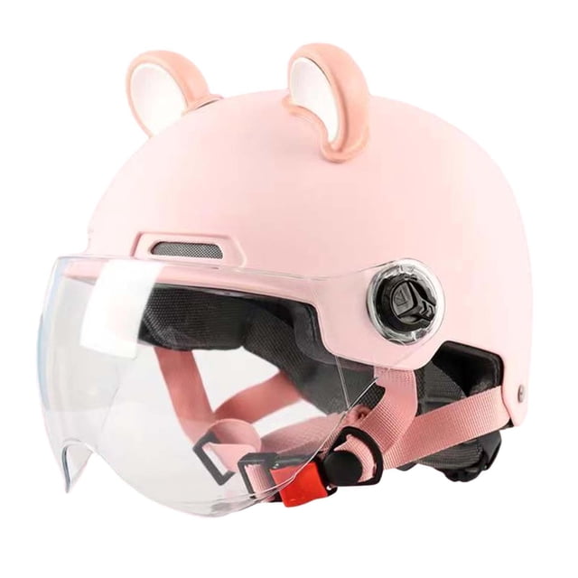 Casque Ouvert Mignon Léger Demi-Visage Accessoire de Casque Rose
