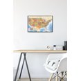 thumbnail image 4 of Map - USA Wall Poster, 22.375" x 34" Framed, 4 of 4