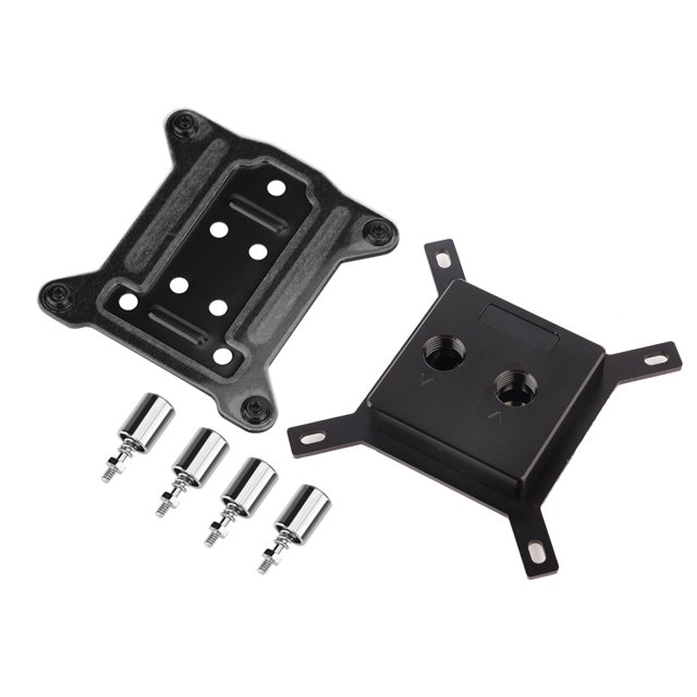 Water Block, Copper Base Durable Black Baseplate Plating Silver CPU Water Cooling Block, For 1150 / 1151 / 1155 / 1156