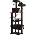 thumbnail image 1 of Large Cat Tree cm Cat Tower for Large Cats Cat Condo with Sisal-Cove Scratching Posts and Pads Padded Perch Dual Condo and Basket for Indoor Cats-Grey Small, 1 of 6