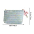 thumbnail image 4 of Sentmoon Wallets Travel Toiletry Bag Woolen Knitted Bag Striped Color-blocked Cosmetic Bag Pattern Cosmetic Bag Portable Cosmetic Bag Ins-style Pencil Case, 4 of 7