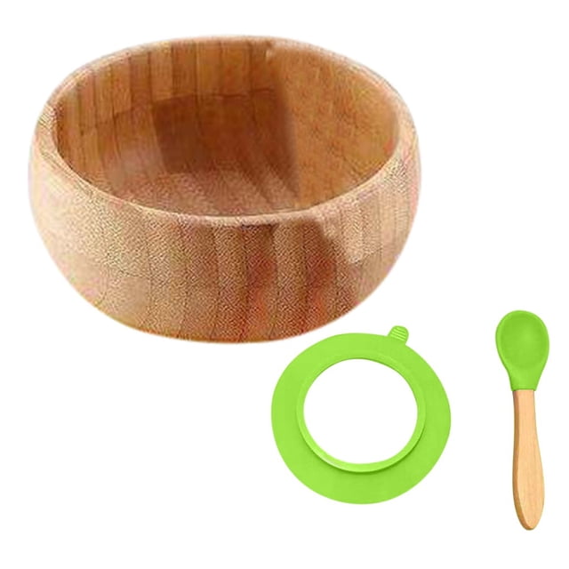 Dainzusyful Dinnerware Sets Kitchen Utensils Set Baby Toddler Round Bowl Plate Silicone Suction Feeding Bowl Suction Spoon Set Kitchen Gadgets