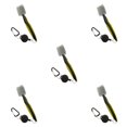 thumbnail image 1 of Redempat Stainless Steel Golf Club Brush Portable Solid Color Shoe Brushes Yellow with Lid 5Set, 1 of 6