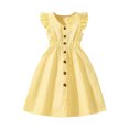 thumbnail image 1 of Économies d'Été! WRKEKC Robes d'Été pour Filles, Robe Décontractée pour Filles, Robe d'Été à Manches Courtes pour Filles, Robe de Princesse Mignonne, Col Rond, Jupe à Nœud Princesse 9 Ans, 1 of 7