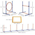thumbnail image 3 of PawHut 4 Pcs Dog Agility Training Equipment w/ Adjustable Hurdle Jump Ring, 3 of 10
