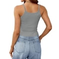thumbnail image 4 of Timegard Womens Tank Tops Square Neck Ribbed Camis Slim Casual Workout Sleeveless Top Blouse Basic Tee, 4 of 6