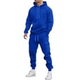 thumbnail image 1 of Mens Long Sleeve, Tracksuit with Hooded Pullover and Elastic Waist, 1 of 4
