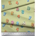 thumbnail image 3 of Soimoi Polyester Crepe Fabric Numbers & Alphabets Text Decor Fabric Printed Yard 52 Inch Wide, 3 of 3
