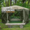 thumbnail image 3 of CLAM Quick-Set Pavilion Abri Extérieur Portatif 12,5 X 12,5 Pi, Vert/beige, 3 of 9