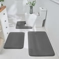 thumbnail image 5 of YYSDCY Deals of The Day Clearance! Bathroom Floor Mat Set, Strong Absorbent Coral Velvet Mat, Non-Slip Toilet Mat, Soft and Absorbent Bathroom ThreePCS Rug Set for Household Use, 5 of 5