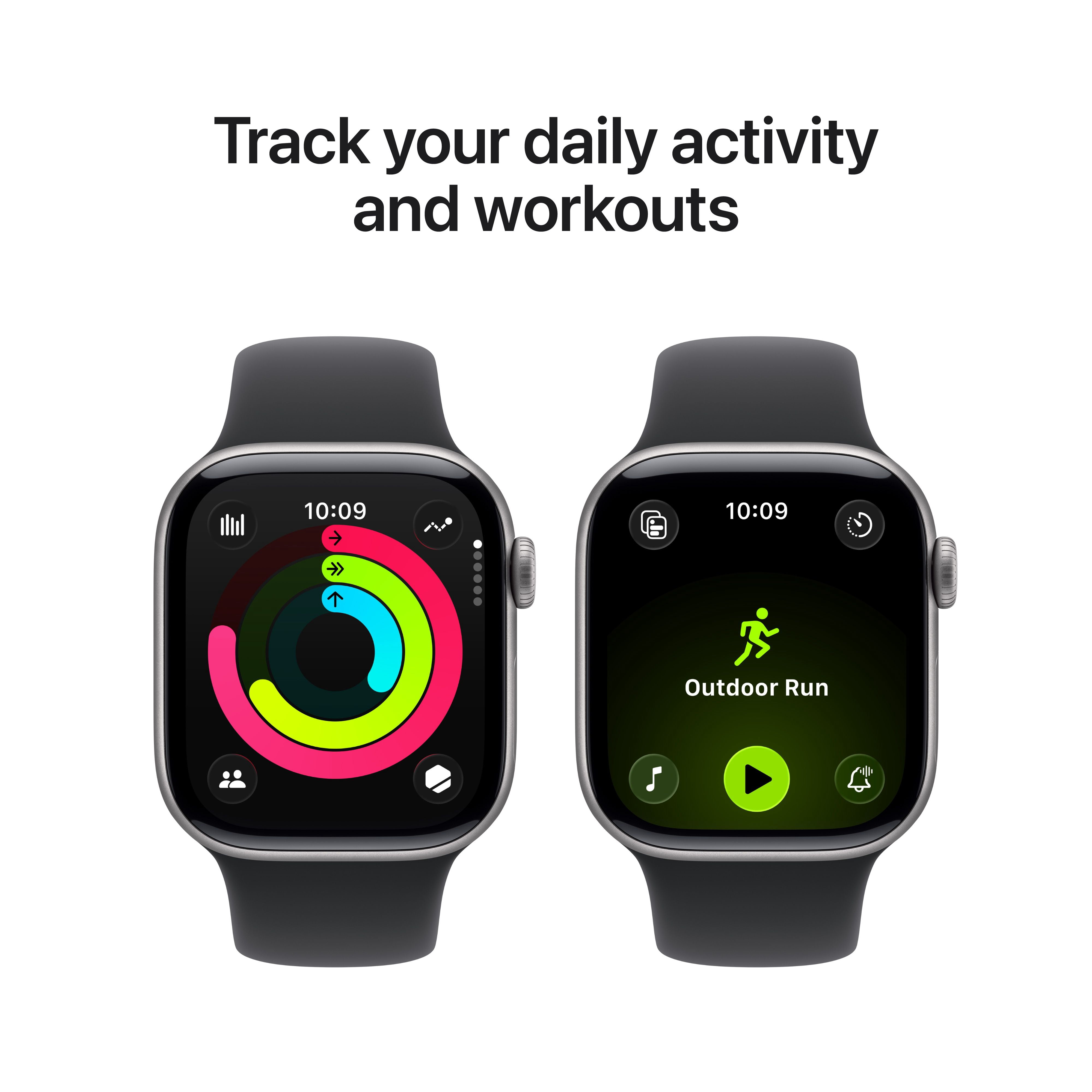 Apple Watch Series 11 GPS 42mm Space Grey Aluminium Case with Black Sport Band - M/L