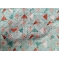 thumbnail image 4 of oneOone Coton Cambric Bleu Ciel Tissu Texture & Triangle Géométrique Robe Matériel Tissu Imprimé Tissu par la Cour 56 Pouces de Large, 4 of 4