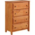 thumbnail image 1 of Coaster Wrangle Hill Bois de Ferme Commode Rectangulaire 4 Tiroirs en Brun, 1 of 7
