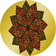 thumbnail image 1 of Ahgly Company Tapis Rond Lavable en Machine Intérieur Transitionnel Or Jaune Vif, 4 Pieds Rond, 1 of 7