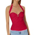 thumbnail image 1 of A Fashionable And Sexy Backless Navel Lace Up Solid Color Top For Ladies, 1 of 6