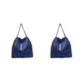 thumbnail image 1 of kurtrusly 1/2/3 Wide Application Convenient And Practical Chain Handbag For Women - Foldable Shoulder Bag Fashion PU Chain Shoulder Bag blue 2PCS, 1 of 6