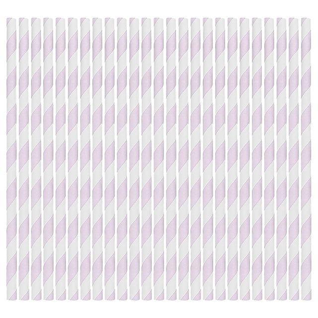 Meitianfacai 100PCS Paper Straws Assorted Colors Striped Drinking Straws For Shakes Cocktail Coffee