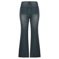 thumbnail image 4 of jovati Spring and Summer New Solid Button Zipper Straight Denim Fashion Casual Jeans Pants, 4 of 7