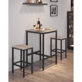 thumbnail image 3 of VASAGLE Bar Table, Small Kitchen Dining Table, High Top Pub Table, Bar Height Cocktail Table for Living Room Party, Sturdy Metal, 23.6 x 23.6 x 35.4 Inches for Narrow Spaces, Greige and Black, 3 of 4