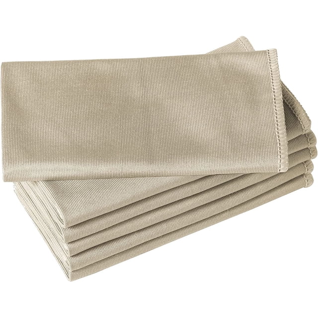 Puomue 6 Pack Microfiber Glass Cleaning Cloth, 16 Inch X 16 Inch, Lint Free Quickly Clean Window, Glasses, Windshields, Mirrors, and Stainless Steel, Camel