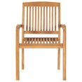 thumbnail image 5 of vidaXL Garden Chairs 2 pcs with Beige Cushions Solid Teak Wood, 5 of 5