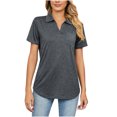 thumbnail image 4 of Birdeem T-Shirt à Manches Courtes Uni Col Mode pour Femmes Blouse Ample, 4 of 7