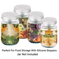 thumbnail image 1 of Unique Bargains 6 Pcs Couvercles en Acier Inoxydable à Grand Ouverture pour Pots Mason Bocaux de Mise en Conserve Conservation des Aliments par le Haut, 1 of 7