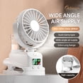 thumbnail image 4 of PRETXORVE Pince Multifonction Vaporisateur Recharge USB Grand Vent Silencieux Ventilateur Mini Rotatif à 360 Degrés, 4 of 9