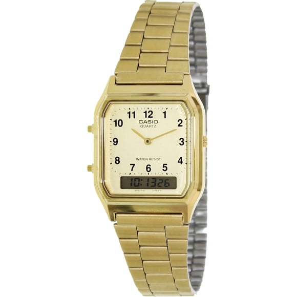 Casio Men's Core AQ230GA-9B Gold Gold Tone Quartz Dress Watch