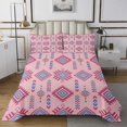 thumbnail image 1 of Aztec Quilt Set Twin Geometric Bedspread Set For Teens Young Southwest Coverlet Set American Tribal Bed Set Ancient Boho Pink Bedroom Decor, 1 of 5