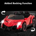 thumbnail image 2 of OLAKIDS 2 Seater Kids Ride on Car, 12V 4WD Licensed Lamborghini Veneno Powered Electric Vehicle with Hydraulic Doors, Rocking Mode, Adjustable Speeds, Remote Control, MP3, Headlight, 2 of 9