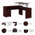 thumbnail image 3 of Bush Furniture Cabot Bureau Assis-Debout en L à 3 Positions de 60 Po en Cerisier Récolte, 3 of 6