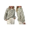 thumbnail image 2 of Honganda Pull Ample d'Automne pour Femmes Motif Léopard Manches Longues Tricot, 2 of 9