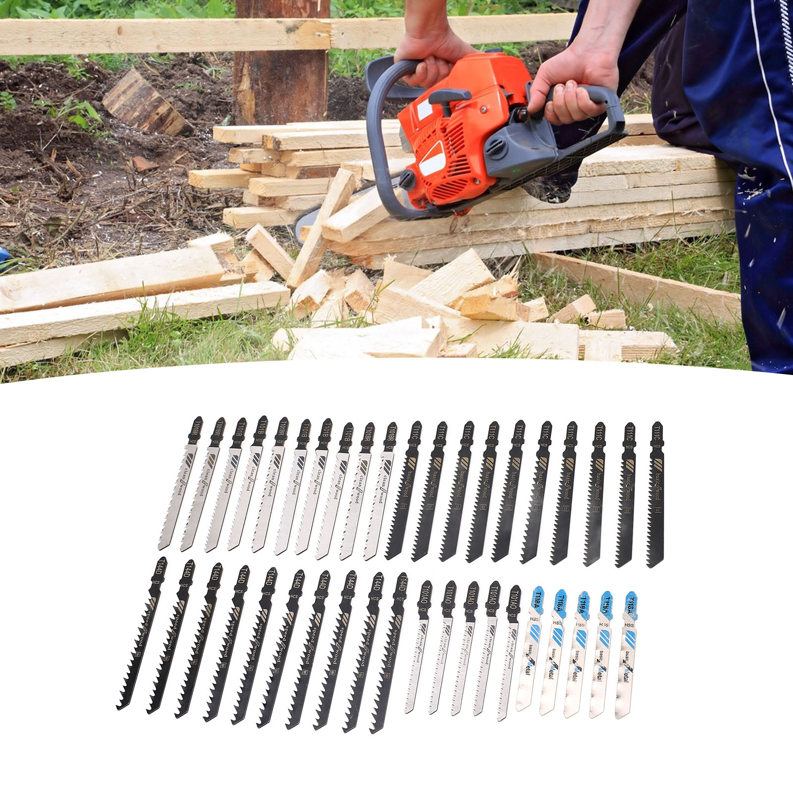 Ensemble de Lames de Scie, Lames de Scie Réciproques 40 Pcs Tige Universelle pour Plastique