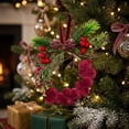 thumbnail image 4 of Holiday Time CS Flocked Red Bell Wreath Ornament, 11cm, Christmas Ornament, 4 of 4