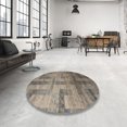 thumbnail image 4 of Ahgly Company Tapis Rond Abstrait Violet Lavable en Machine, 8 Pieds Rond, 4 of 7