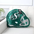 thumbnail image 2 of CFL Saskatchewan Roughriders Helmet Shaped Cushion, 2 of 3
