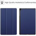 thumbnail image 3 of Case for Samsung Galaxy Tab A 10.1 T510 / T515 2019 - Ultra Slim Superlight Synthetic Leather Protective Case with Stand Function for Samsung Galaxy Tab A 10.1 Inch 2019 Tablet, Navy Blue, 3 of 7