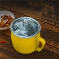 thumbnail image 1 of Stainless Steel Tea Cup with Slag Separator Filter, 12.5x8.5x8.5cm, 304 Rust-Proof Material for Safe Brewing, Crescent Design for Tea Lovers & Home Use Hzhnb | Stainless Steel, Yellow, 1 of 9
