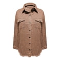 thumbnail image 2 of Yubnlvae Veste-Chemise en Denim Brun Délavé Mode Décontractée pour Femme, G, 2 of 3