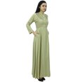 thumbnail image 3 of Bimba Robe Jilbab Unie à Manches Longues pour Femme, Col Mandarin, avec Poches, 3 of 6