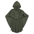 thumbnail image 3 of Fldy Cape Renaissance à Capuche pour Enfants, Cape de Sorcière avec Capuche, Tenue de Chevalier Médiévale, Capelets Gothiques Verts G/成人S, 3 of 6