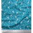 thumbnail image 1 of Soimoi Modal Satin Fabric Dot & Paisley Fabric Prints by Yard 42 Inch Wide, 1 of 1