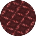 thumbnail image 1 of Ahgly Company Tapis de Zone Rond d'Intérieur Lavable à la Machine, Transitionnel, Rouge Brique Feu, 4 Pieds Rond, 1 of 7